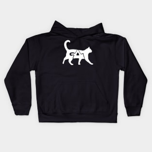 Abstract Cat Typography Kids Hoodie